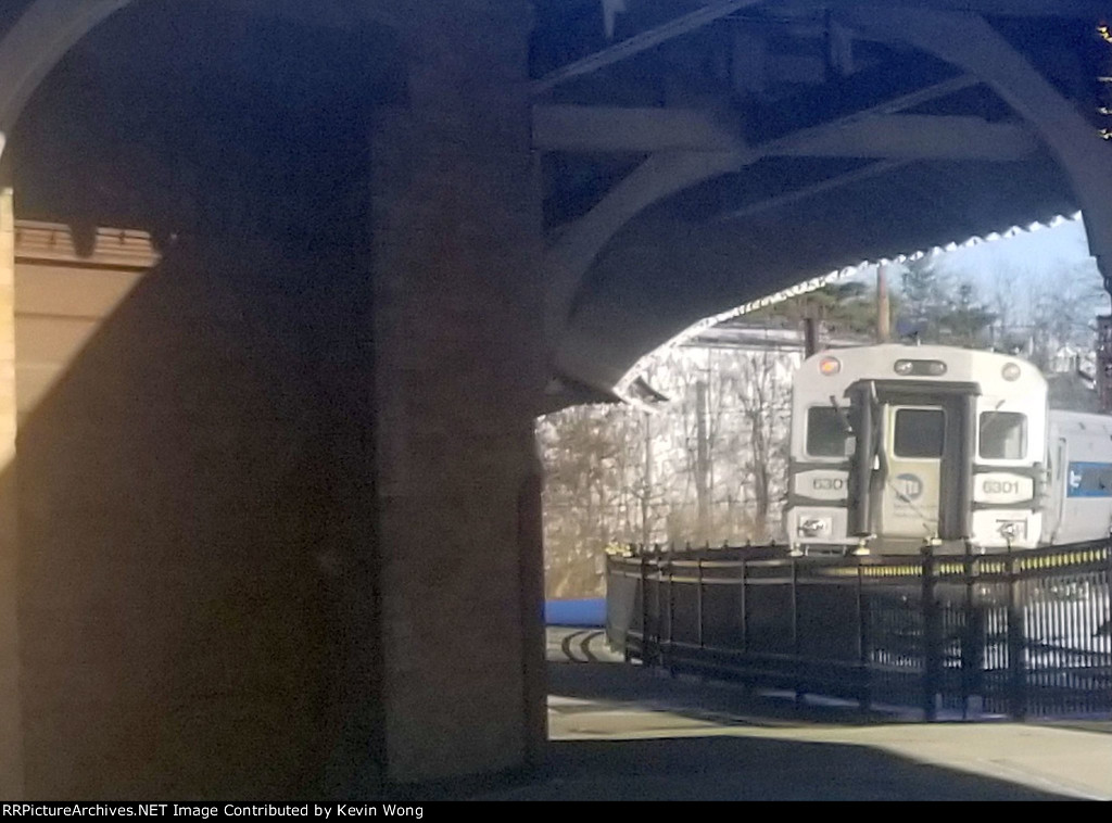 Metro-North Shoreliner (center door) cab car 6301 at Danbury Union Station